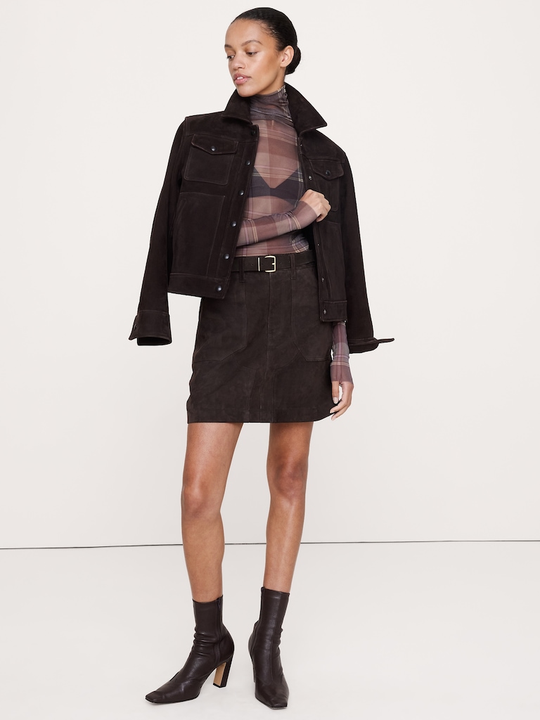 Mesh Turtleneck Top