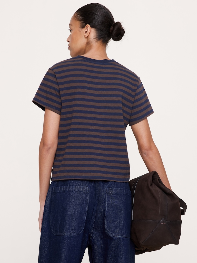 Cotton Slub Crew-Neck T-Shirt