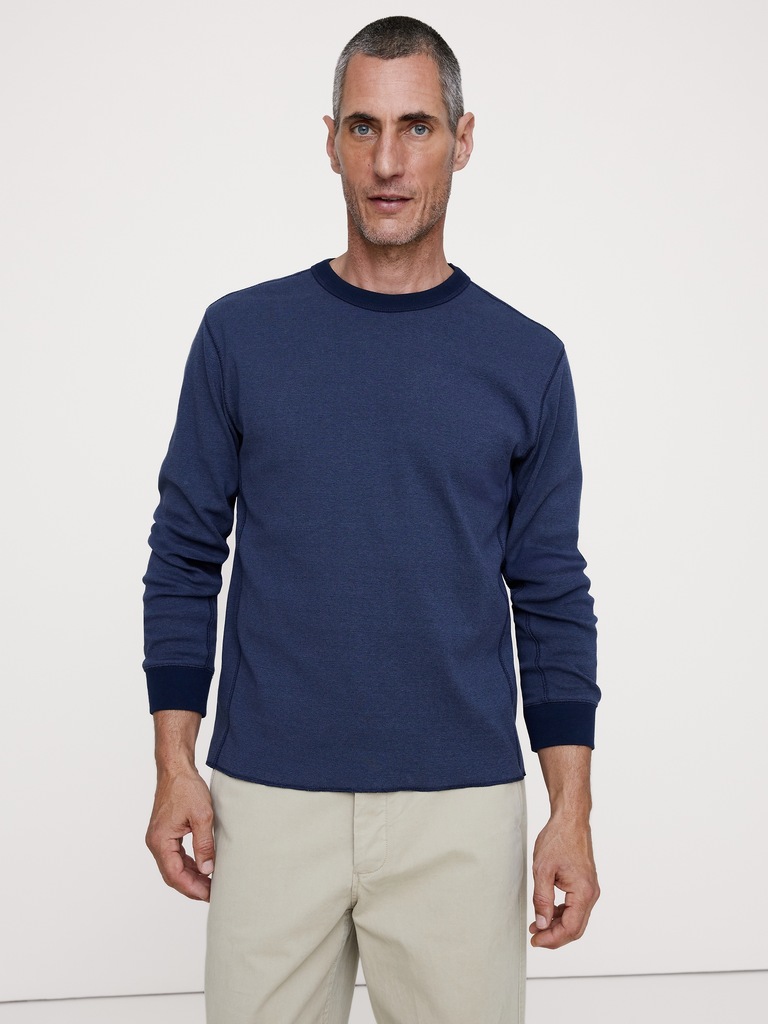 Ribbed Cotton Long-Sleeve T-Shirt