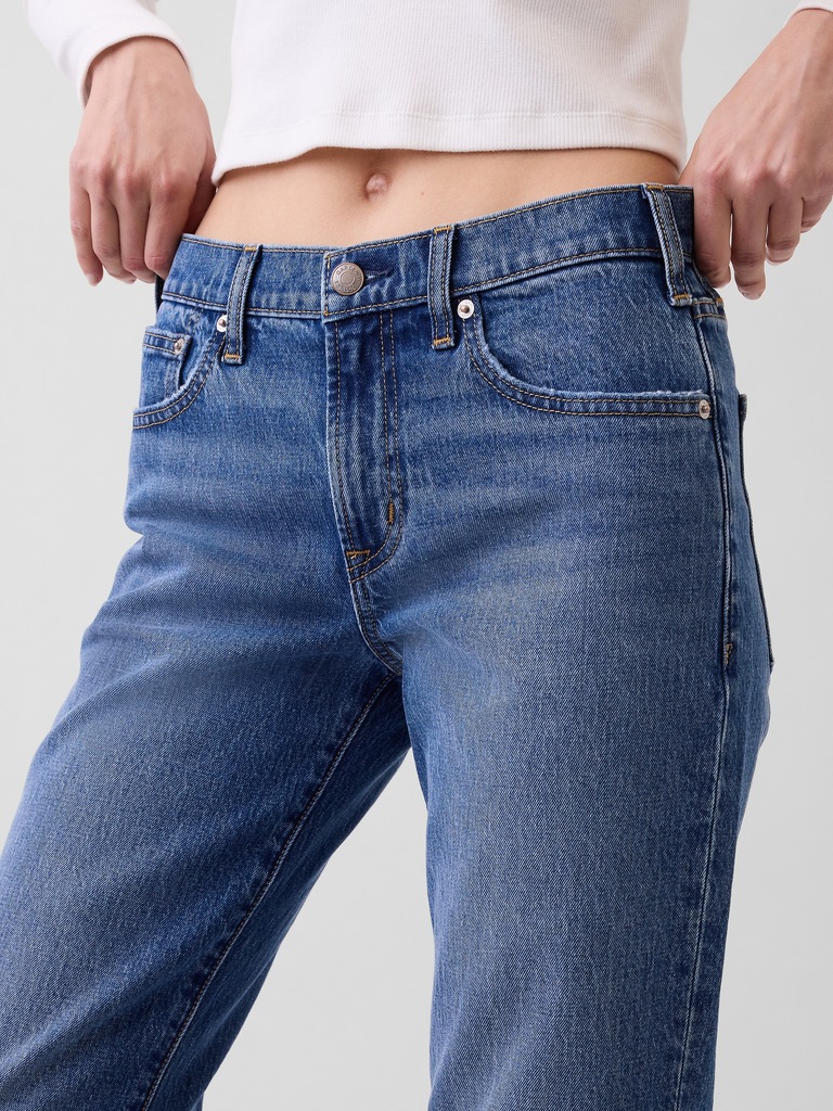 Mid Rise Relaxed Flare Jeans