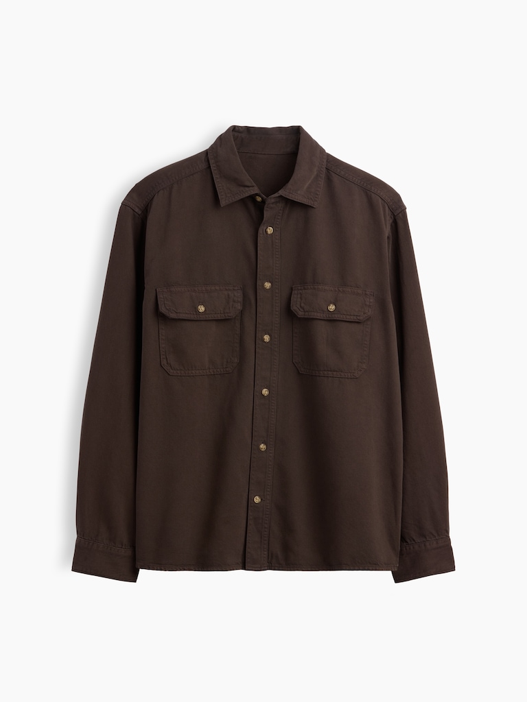 UltraSoft Denim Relaxed Utility Shirt