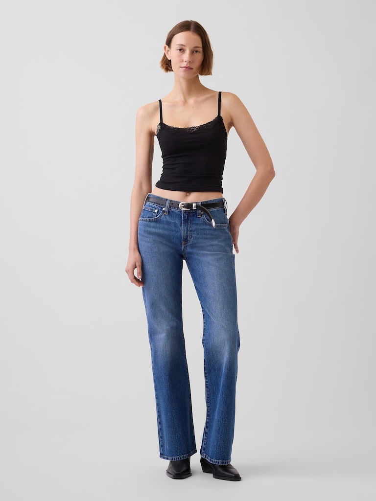 Mid Rise Relaxed Flare Jeans