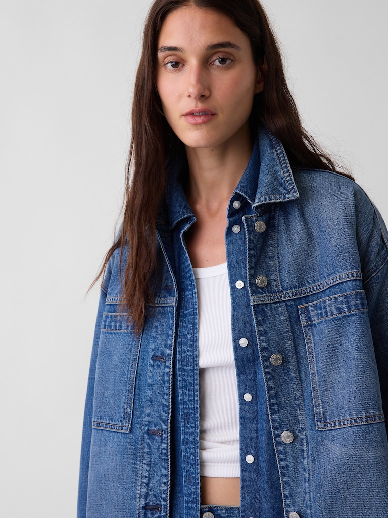 Denim Oversized Shirt Jacket