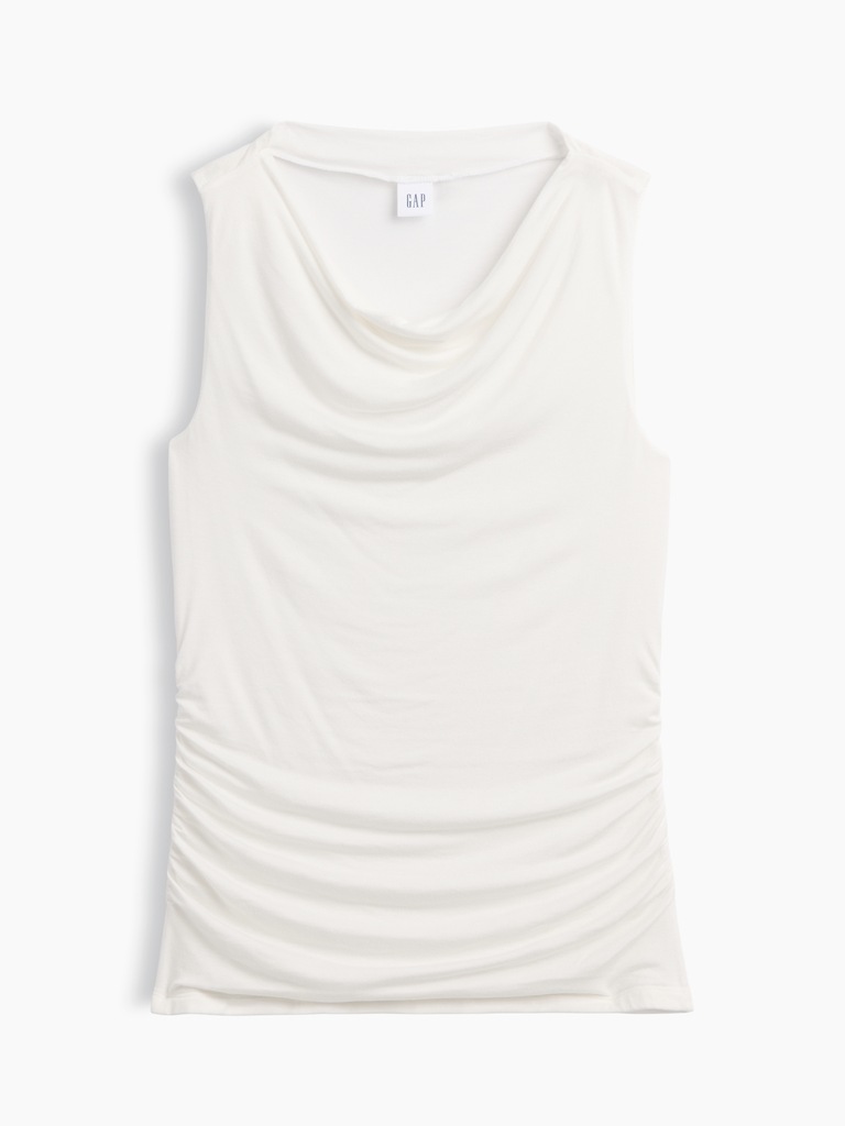 Sleeveless Cowl-Neck Top