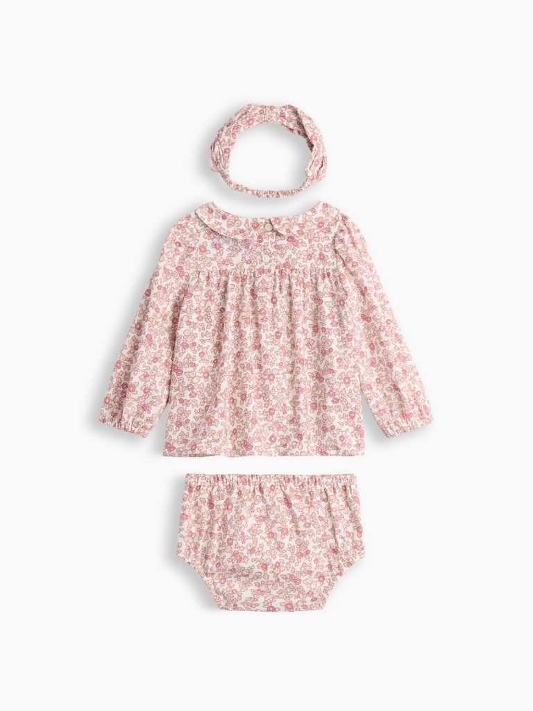 Baby Three-Piece Print Outfit Set