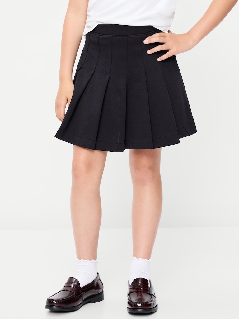 School Uniform Ponte-Knit Pleated Skort for Girls