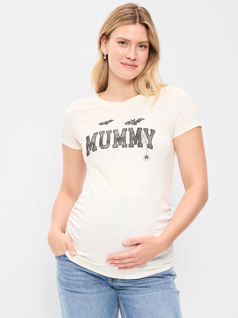 T-shirt de Maternité froncé sur les côtés à imprimé