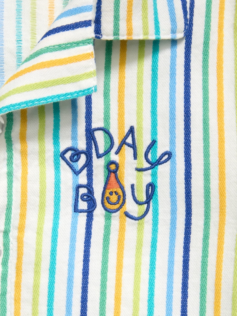 Ensemble de chemise et short brodés texturés pour tout-petit