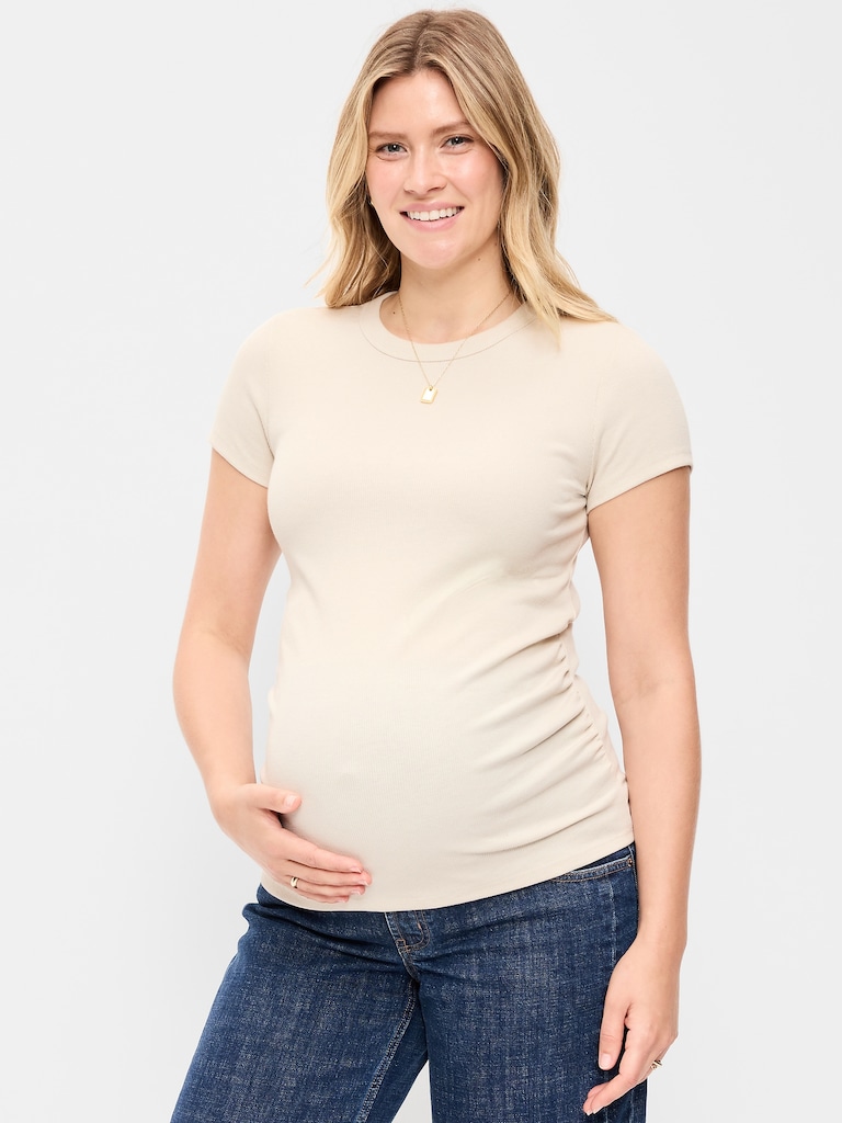 T-shirt ajusté à manches courtes de maternité