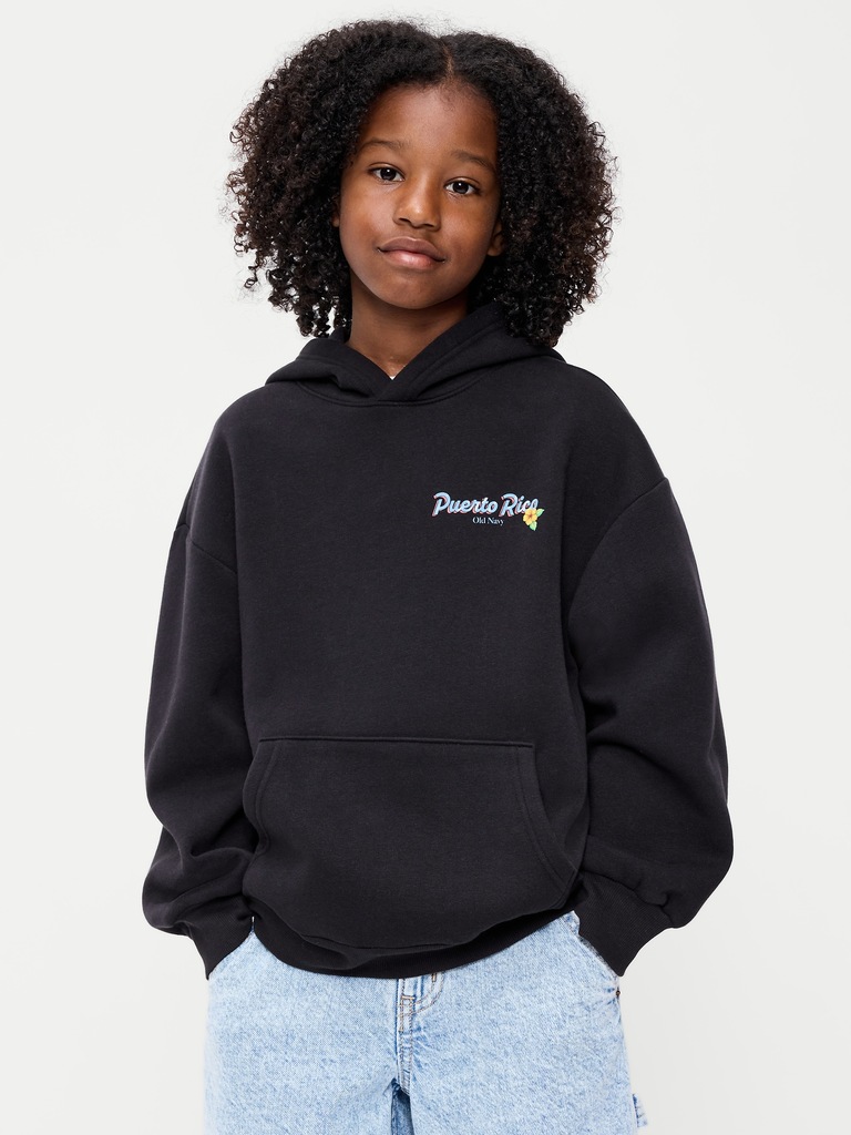 Favorite Fleece Oversized Logo Graphic Pullover Hoodie for Boys