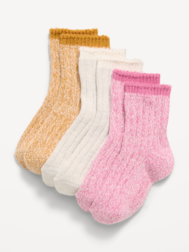 Marled Crew Socks 3-Pack for Toddler & Baby