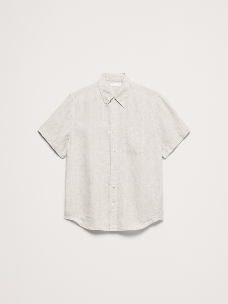 Standard-Fit Linen Short-Sleeve Shirt