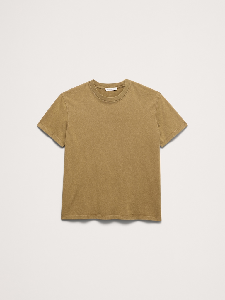 Midweight Cotton Slub Crew-Neck T-Shirt
