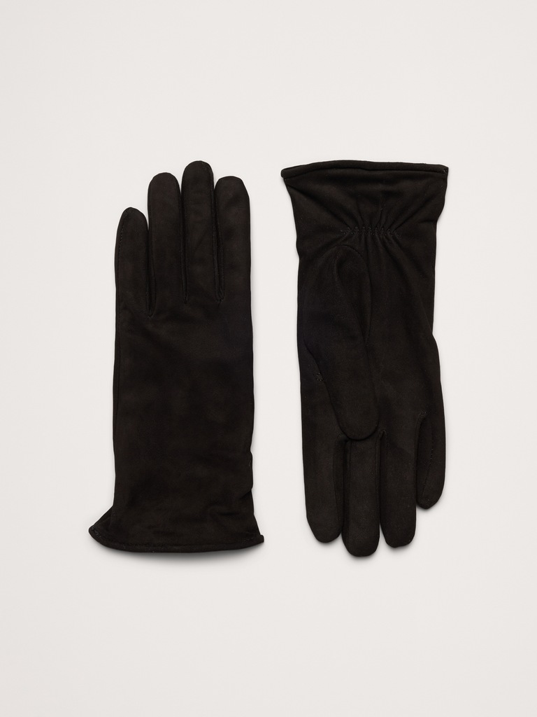 Italian Suede Cashmere-Lined Gloves