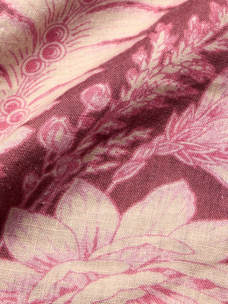 Heritage Standard-Fit Linen Floral Resort Shirt