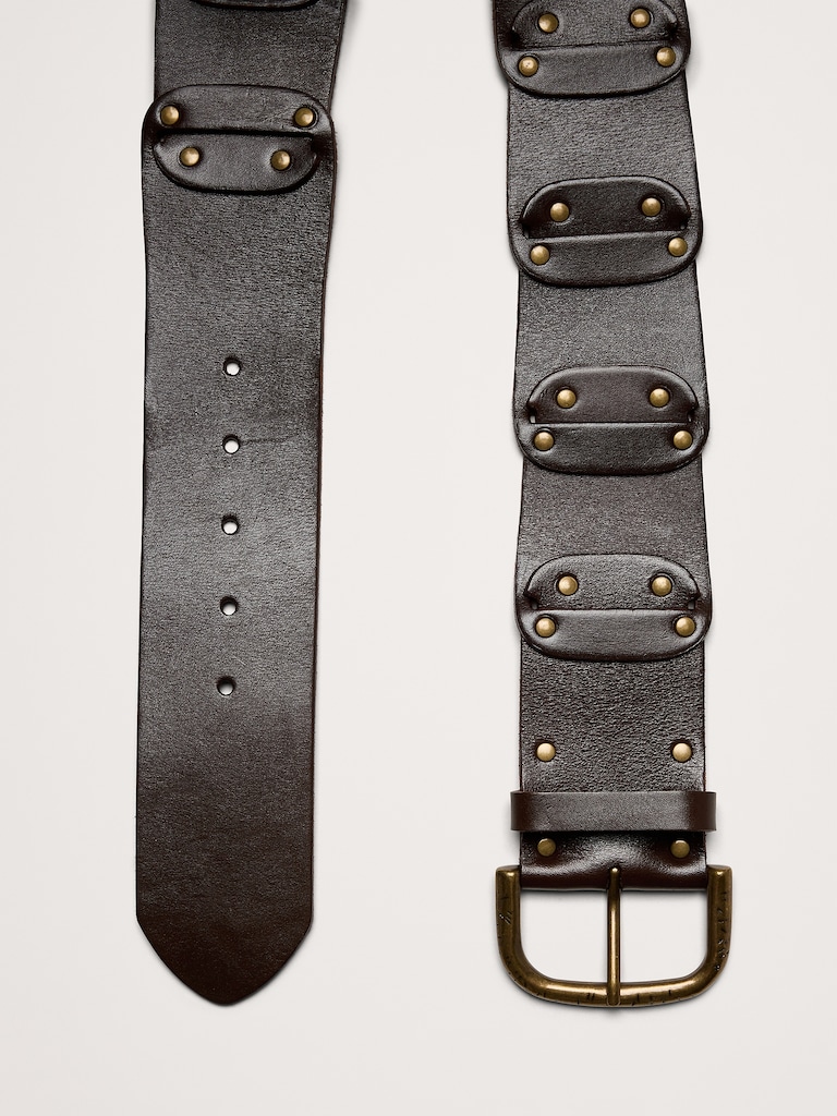 Leather Studded Belt