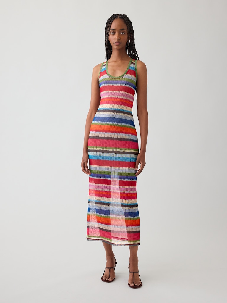 GapStudio Happy Stripe Sheer Maxi Dress