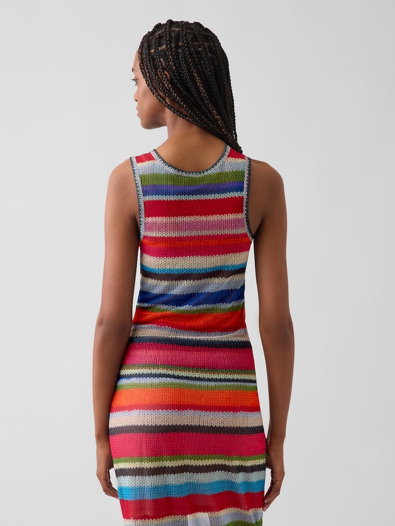 GapStudio Happy Stripe Sheer Tank Top