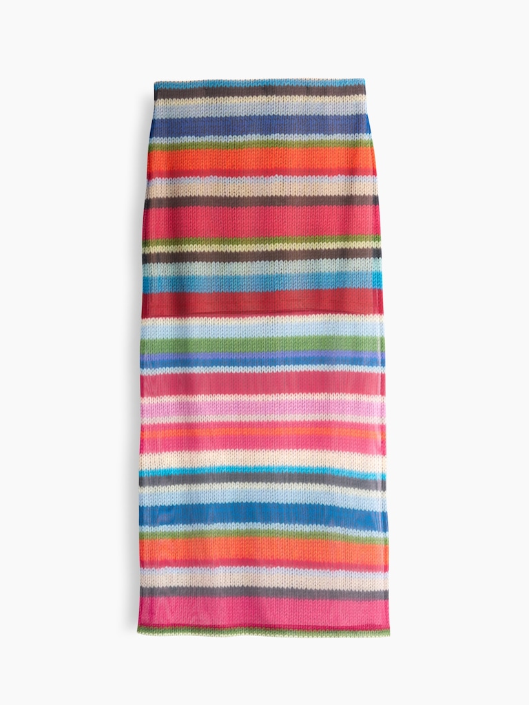 GapStudio Happy Stripe Sheer Maxi Skirt