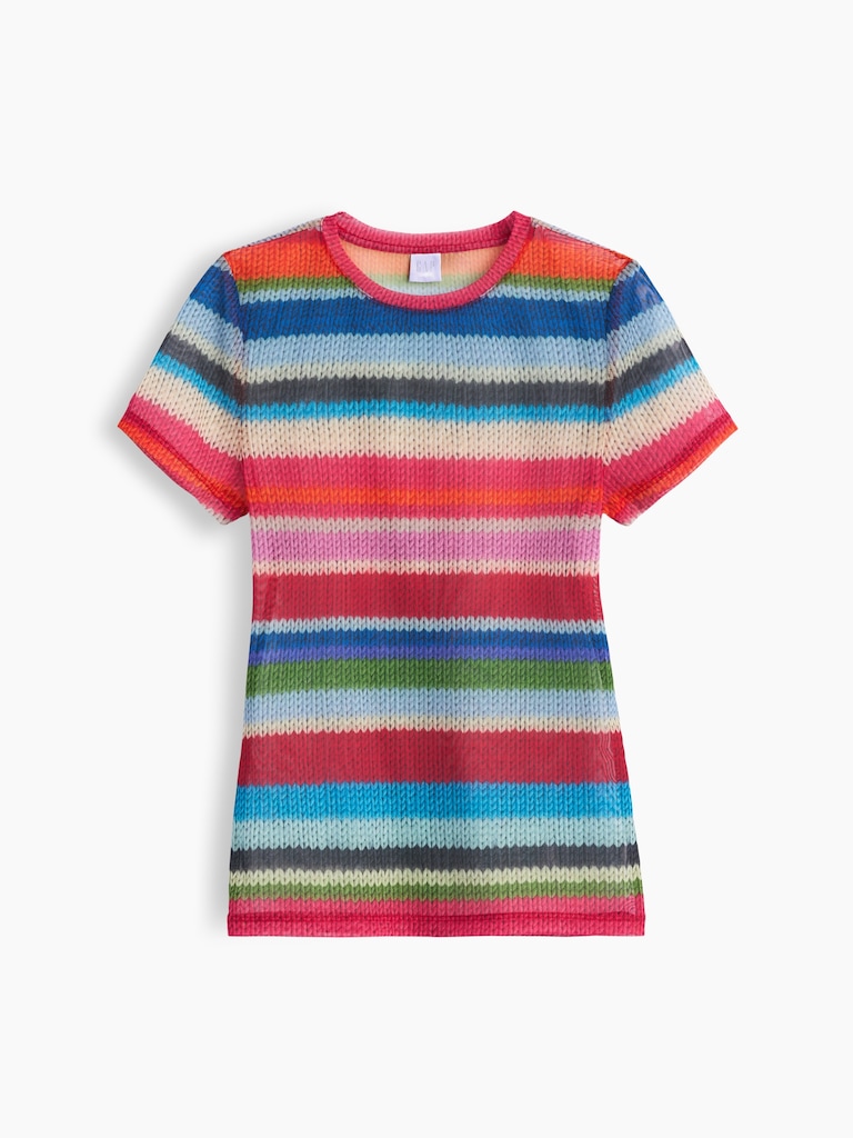 GapStudio Happy Stripe Sheer T-Shirt