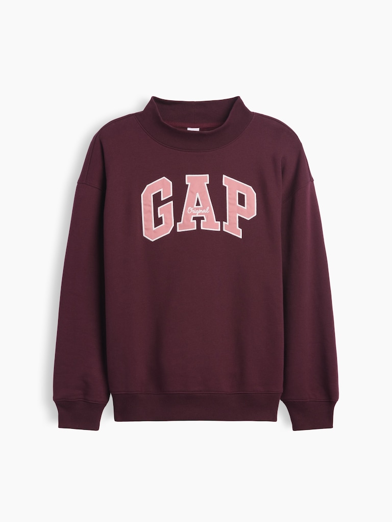 Oversized Gap Logo Mockneck Tunic Sweatshirt