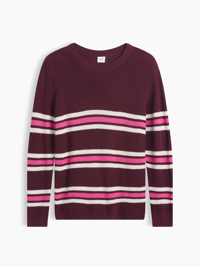 Kids Relaxed Stripe Crewneck Sweater