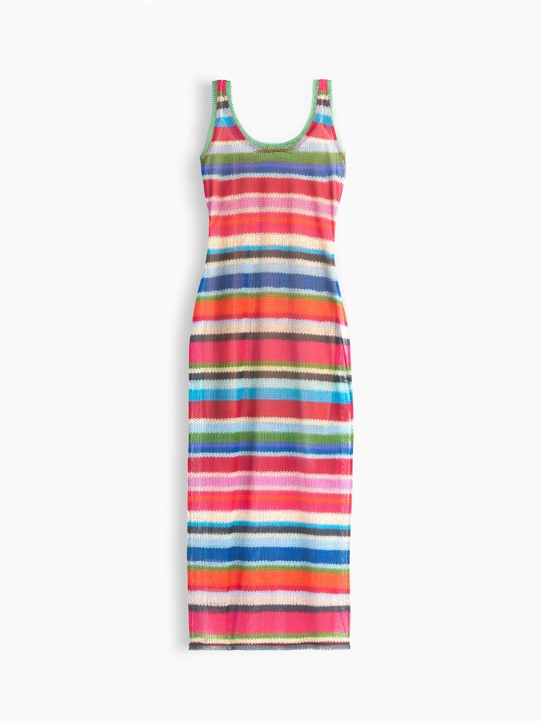 GapStudio Happy Stripe Sheer Maxi Dress