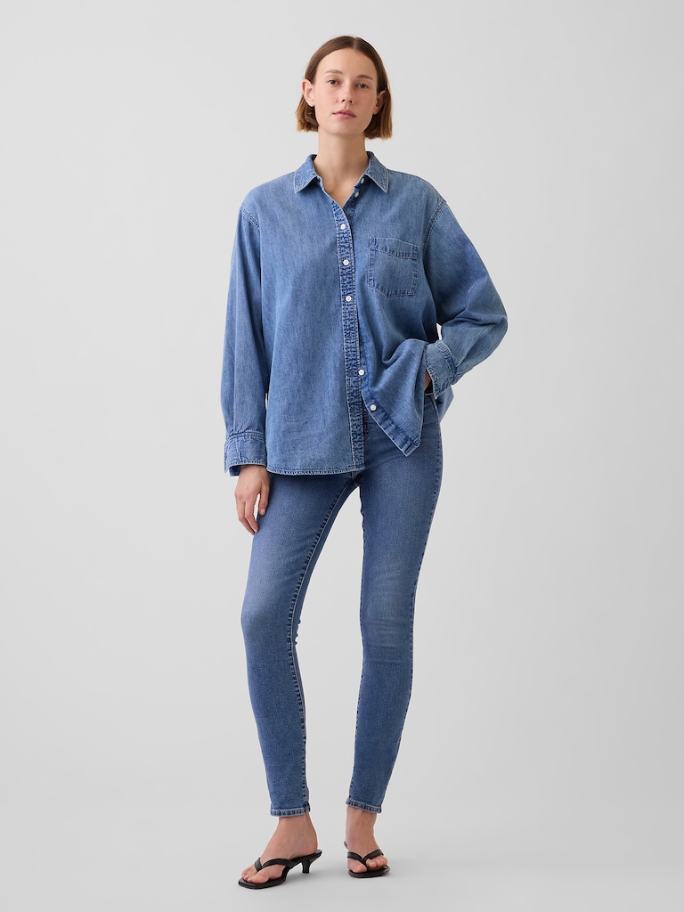 High Rise True Skinny Jeans
