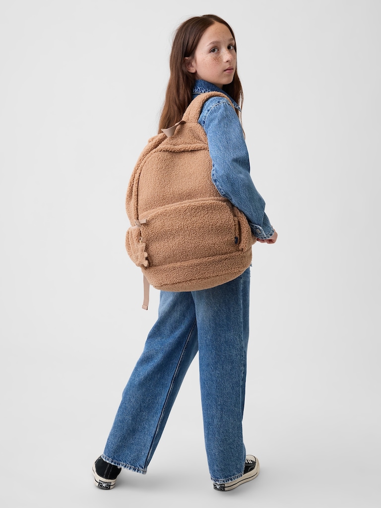 Sac à dos motif d’ourson en Sherpa pour Enfant