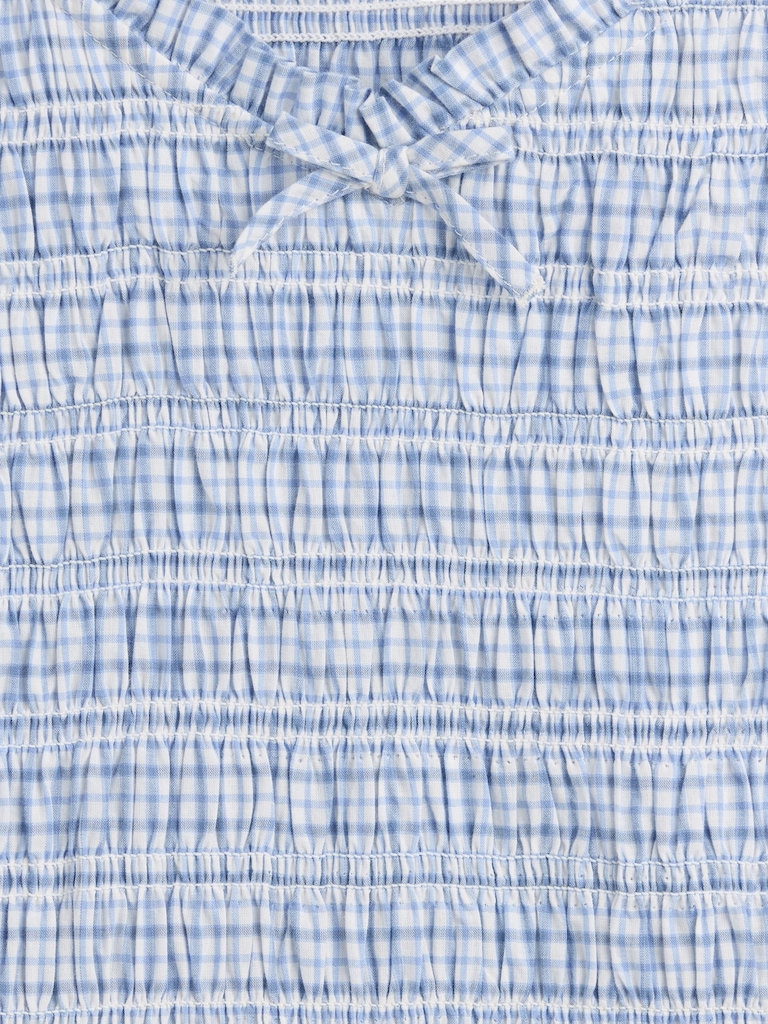Kids Smocked Print Dress