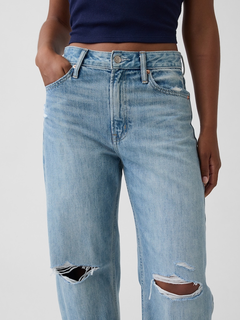 Curvy High Rise Barrel Jeans