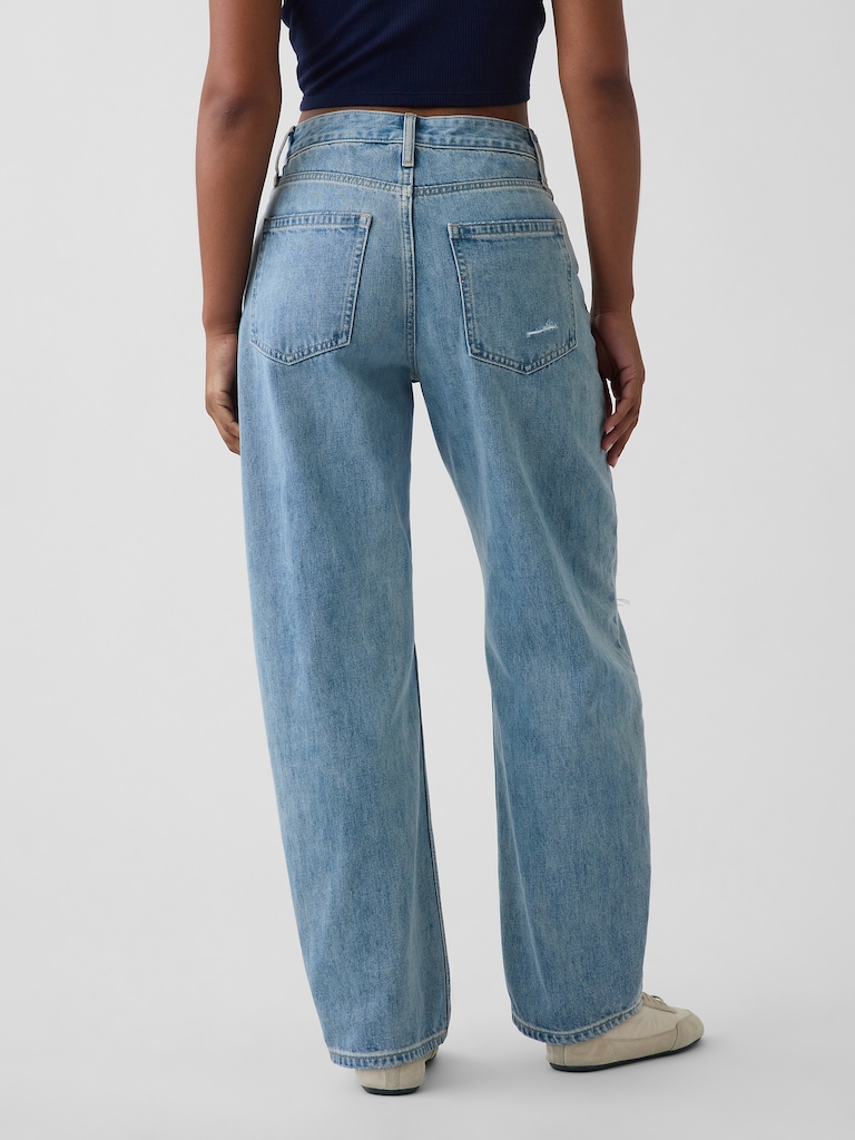 Curvy High Rise Barrel Jeans