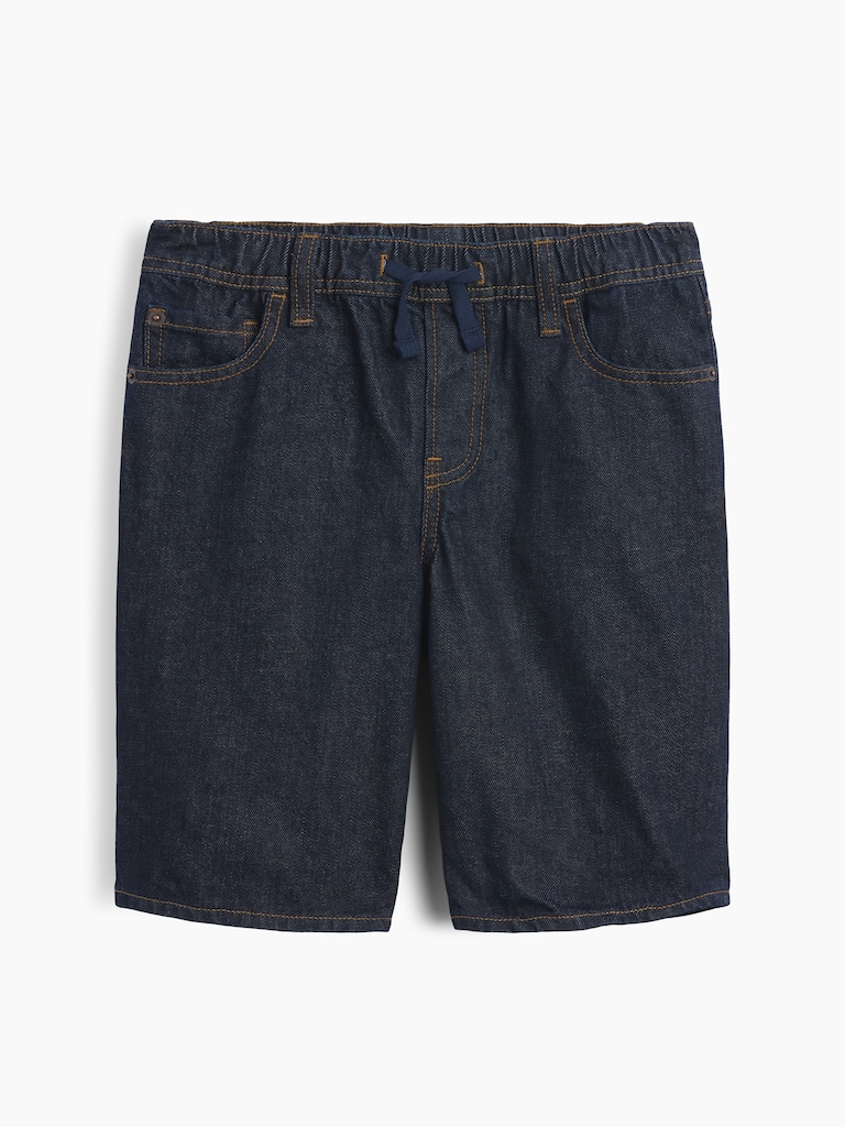 Kids Pull-On Loose Denim Shorts