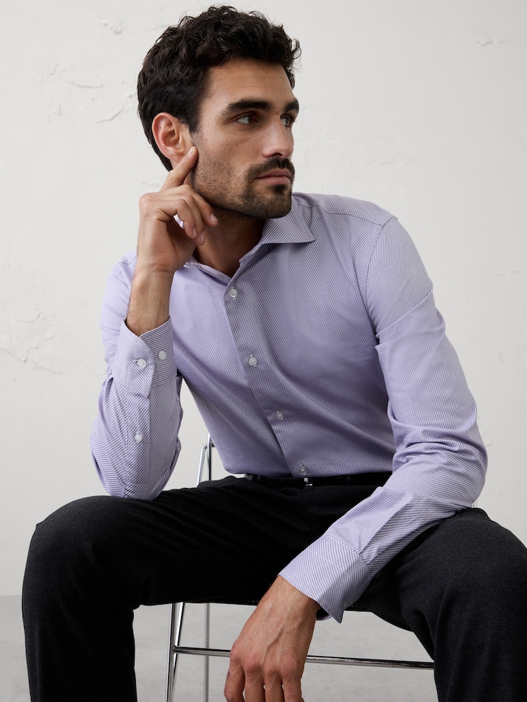 Slim-Fit Dobby Dress Shirt