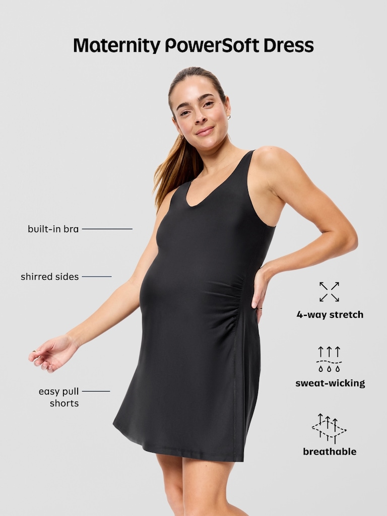 Maternity Sleeveless PowerSoft Easy Short Mini Dress