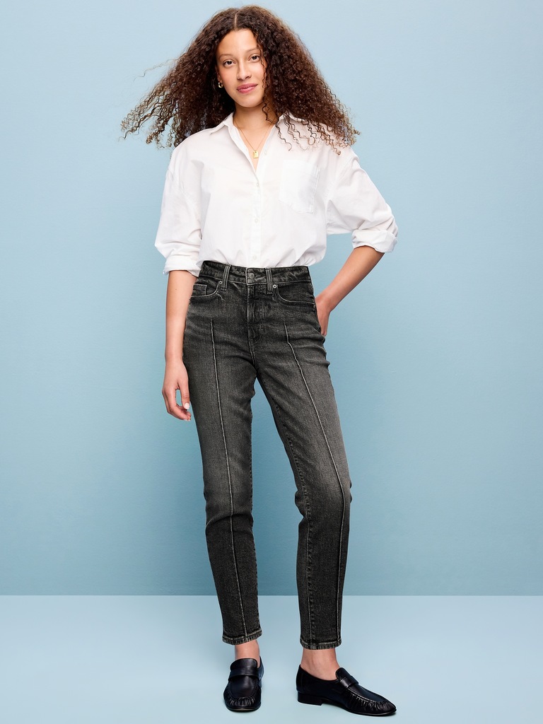 High-Waisted OG Straight Ankle Jeans