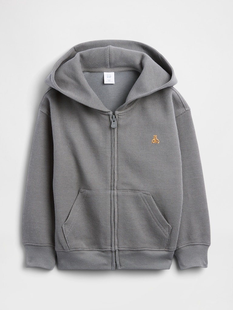 Baby & Toddler Waffle Zip Hoodie
