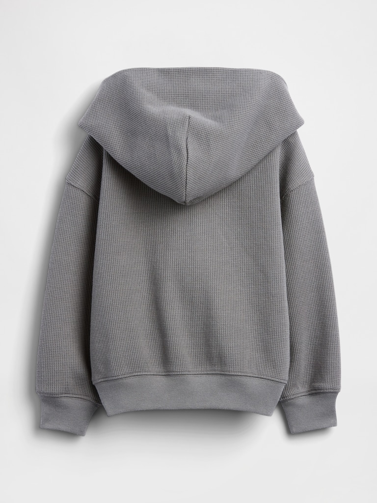 Baby & Toddler Waffle Zip Hoodie