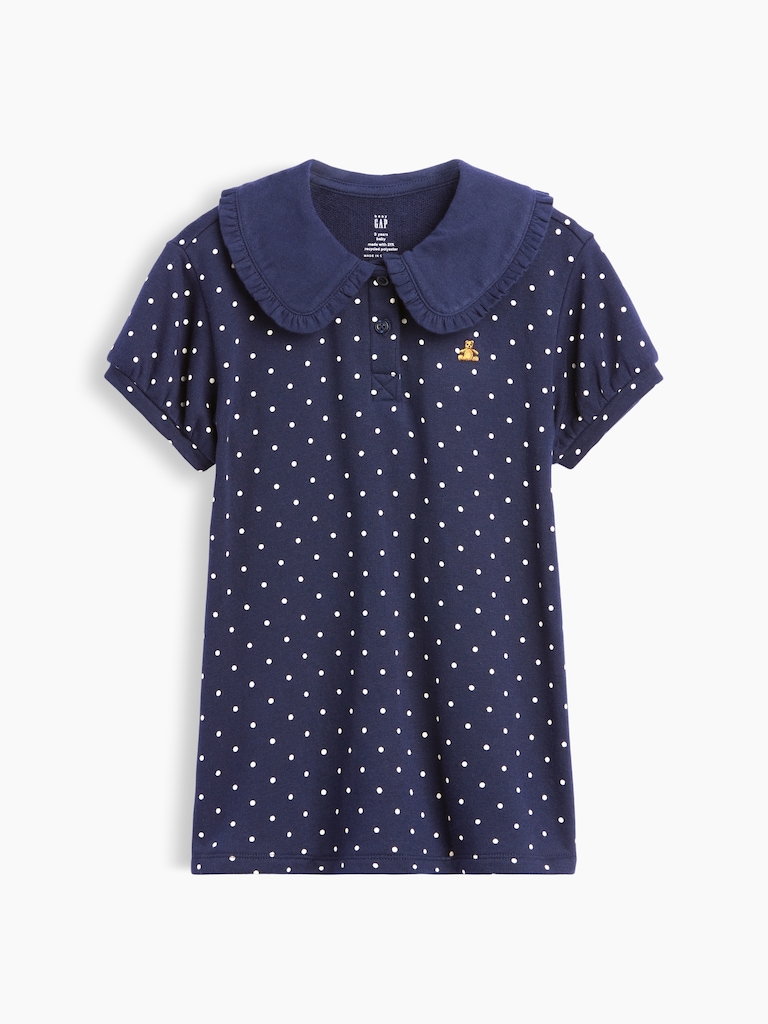 Baby & Toddler French Terry Collared Print Dress