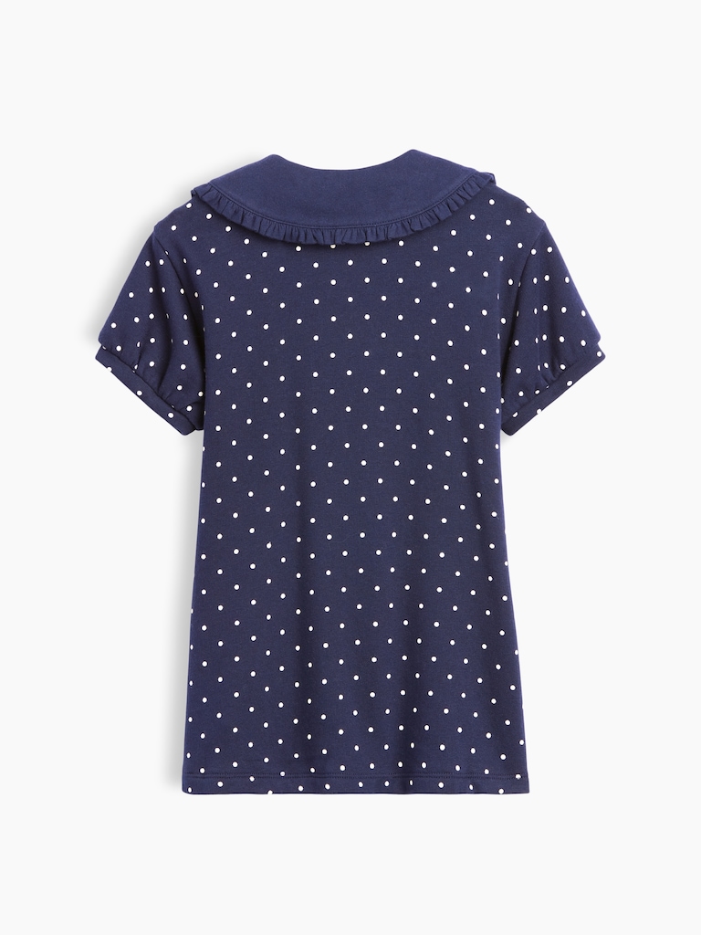 Baby & Toddler French Terry Collared Print Dress