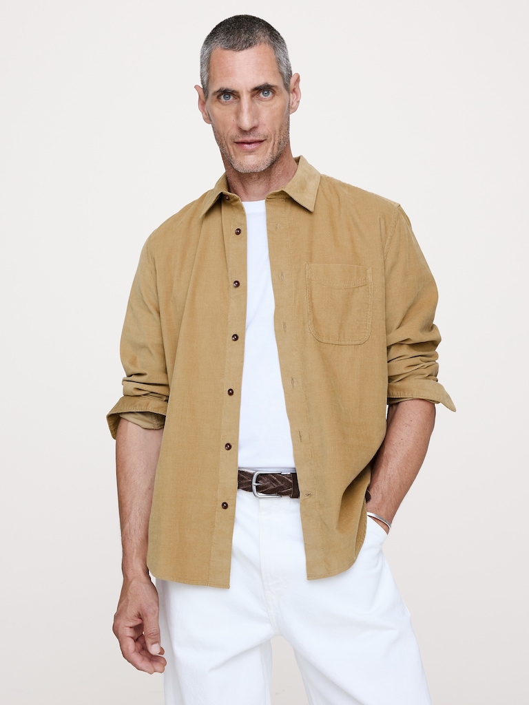Standard-Fit Lightweight Corduroy Shirt