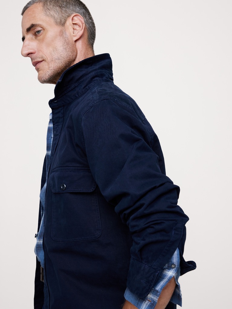 Cotton Twill Shirt Jacket