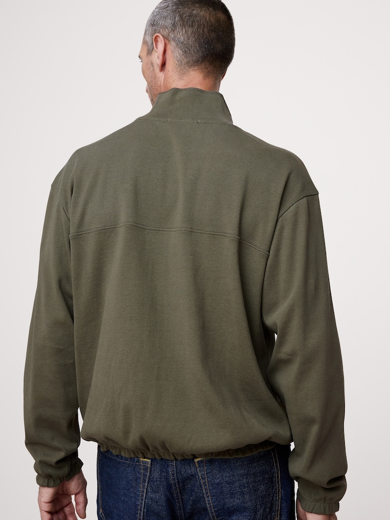 Cotton Mock-Neck Pullover
