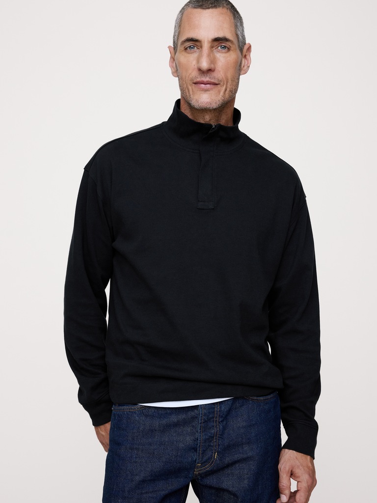 Luxury-Touch Half-Zip Polo