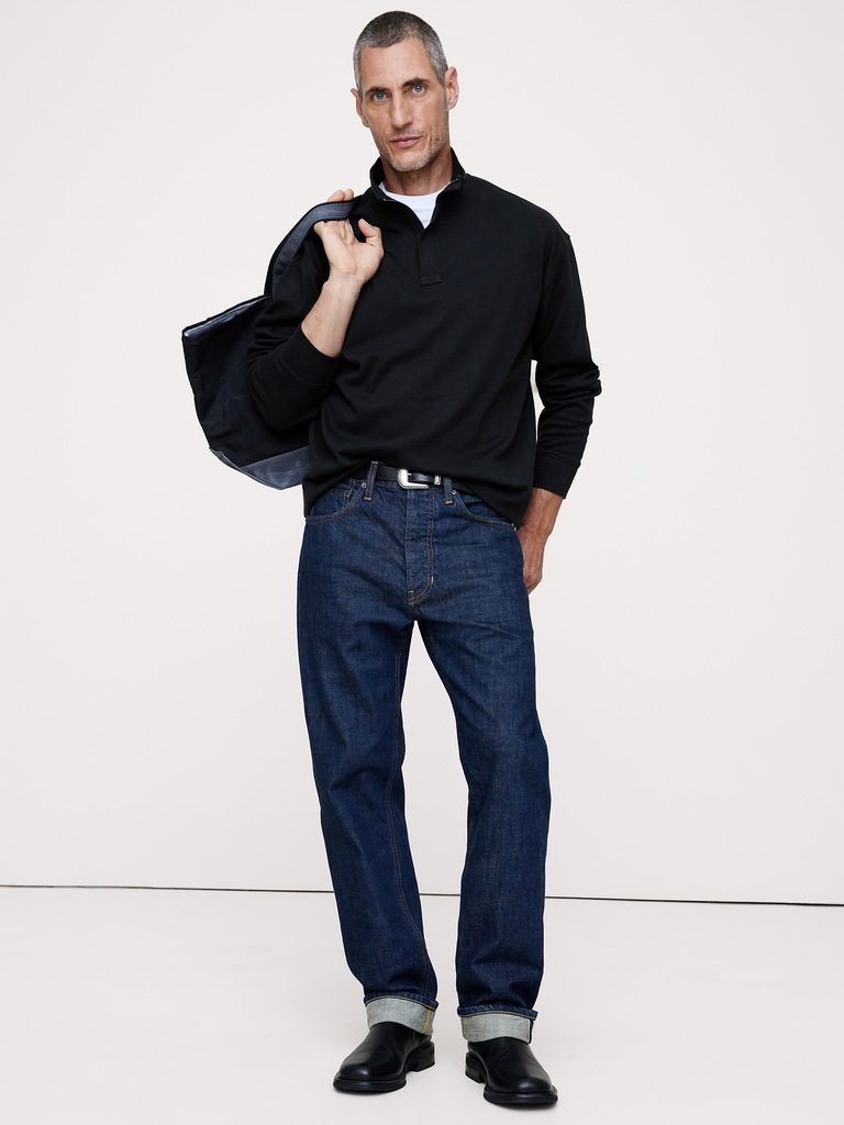 Luxury-Touch Half-Zip Polo