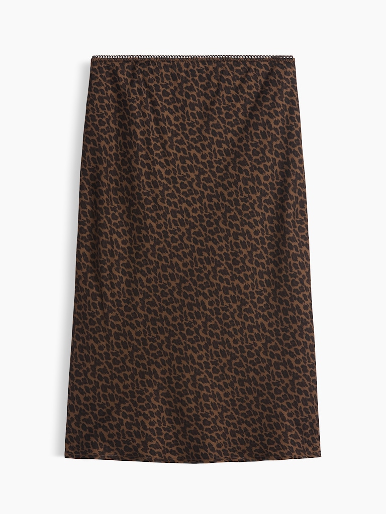 Satin Bias-Cut Skirt
