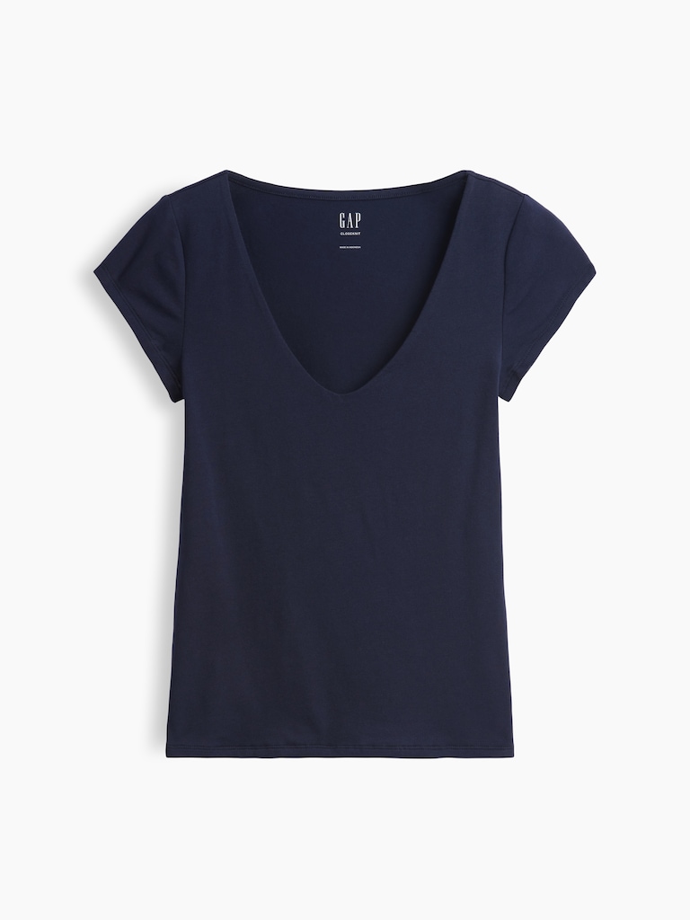 CloseKnit Jersey V-Neck T-Shirt
