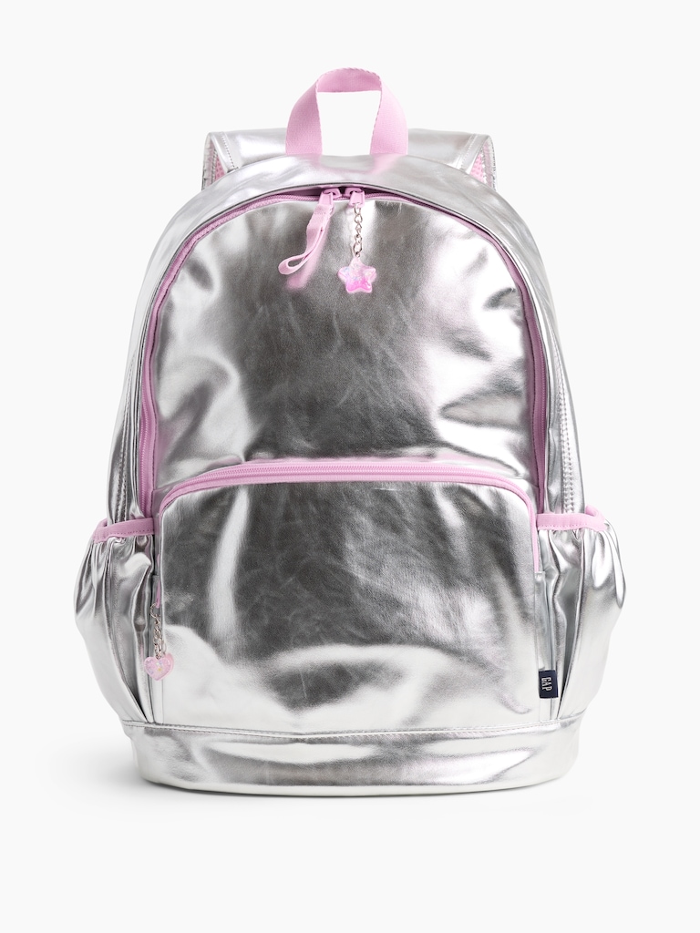 Kids Metallic Charm Backpack