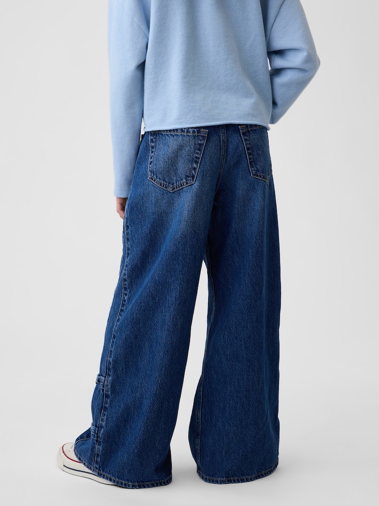 Kids Low Rise Bow Easy Baggy Jeans