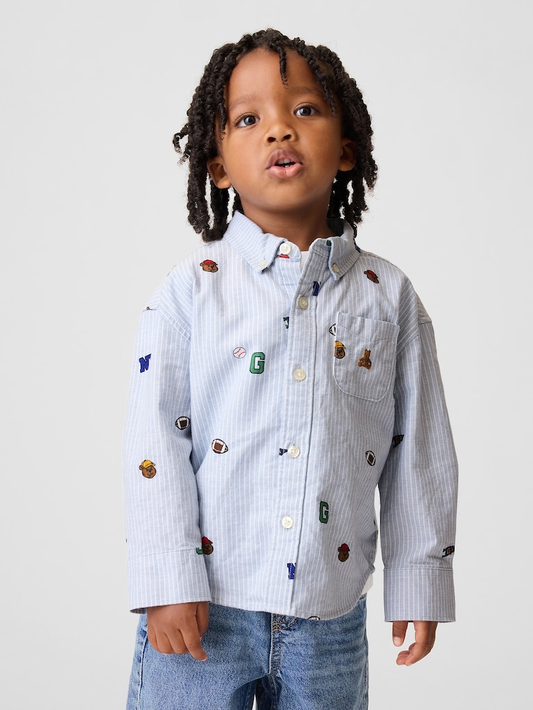 Baby & Toddler Print Oxford Big Shirt